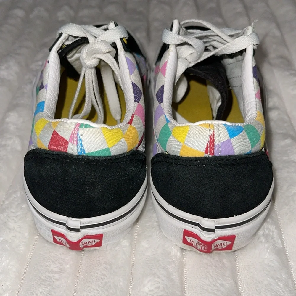Checkered Multicolor Vans | Size 6.5 Women